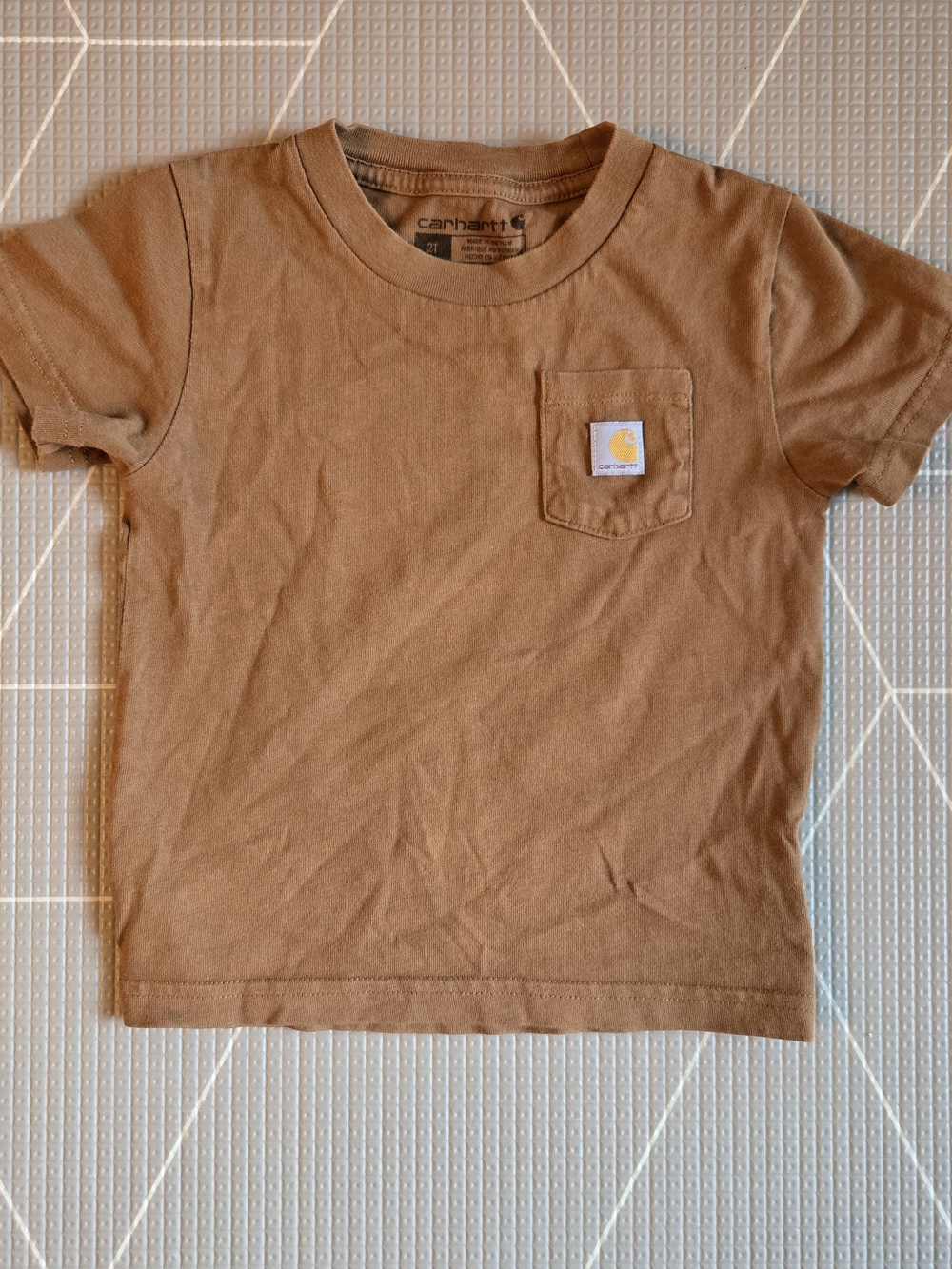 Carhartt Kids Short Sleeve Pocket Tee in Brown